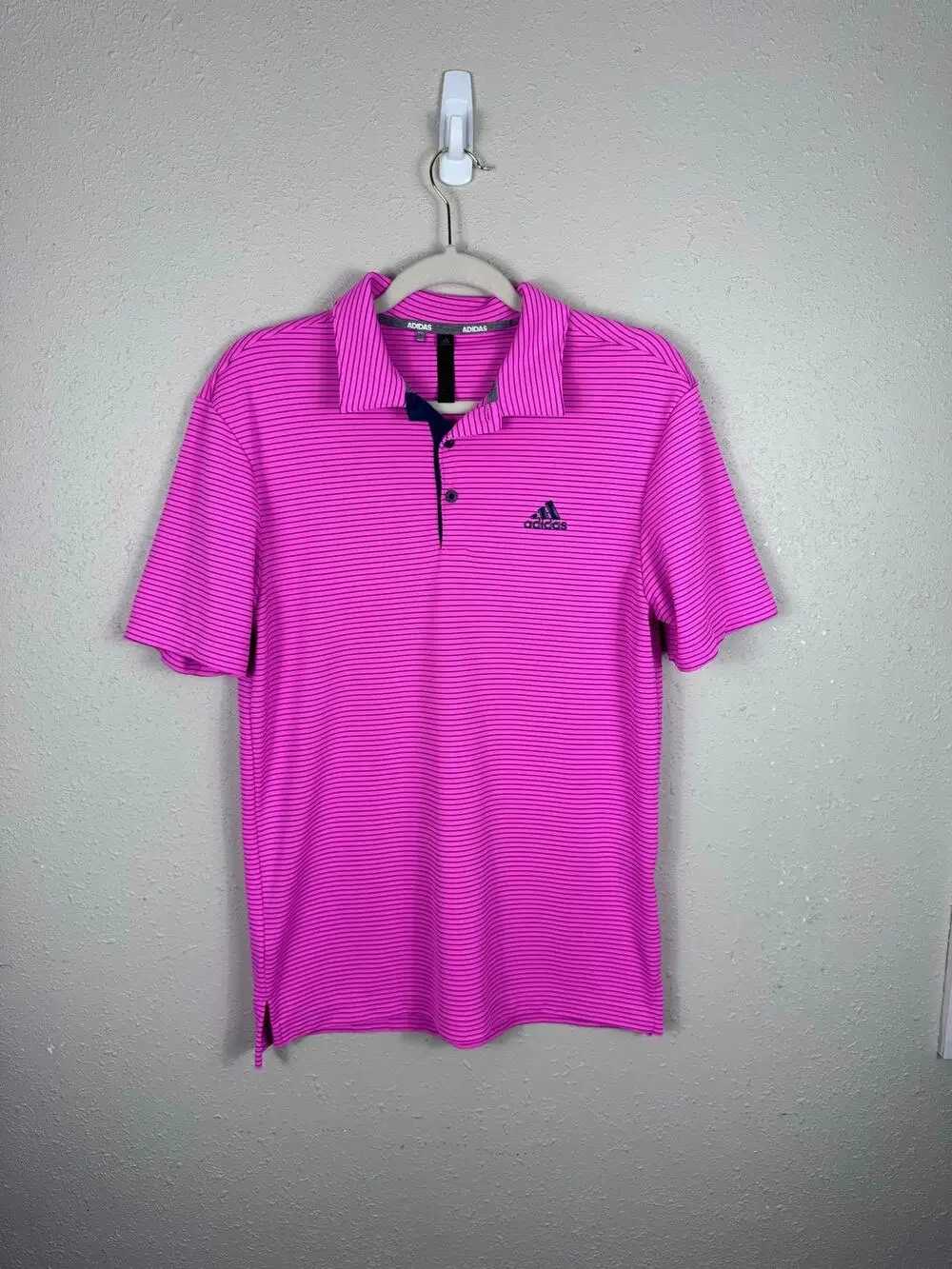 Adidas Mens Bright Pink Polo size Small